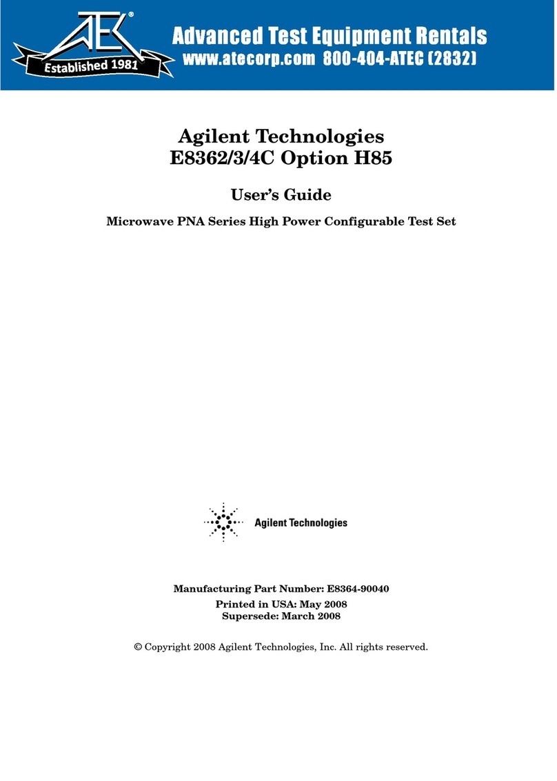 Agilent Technologies E8362 User manual Agilent Technologies E8362 User manual