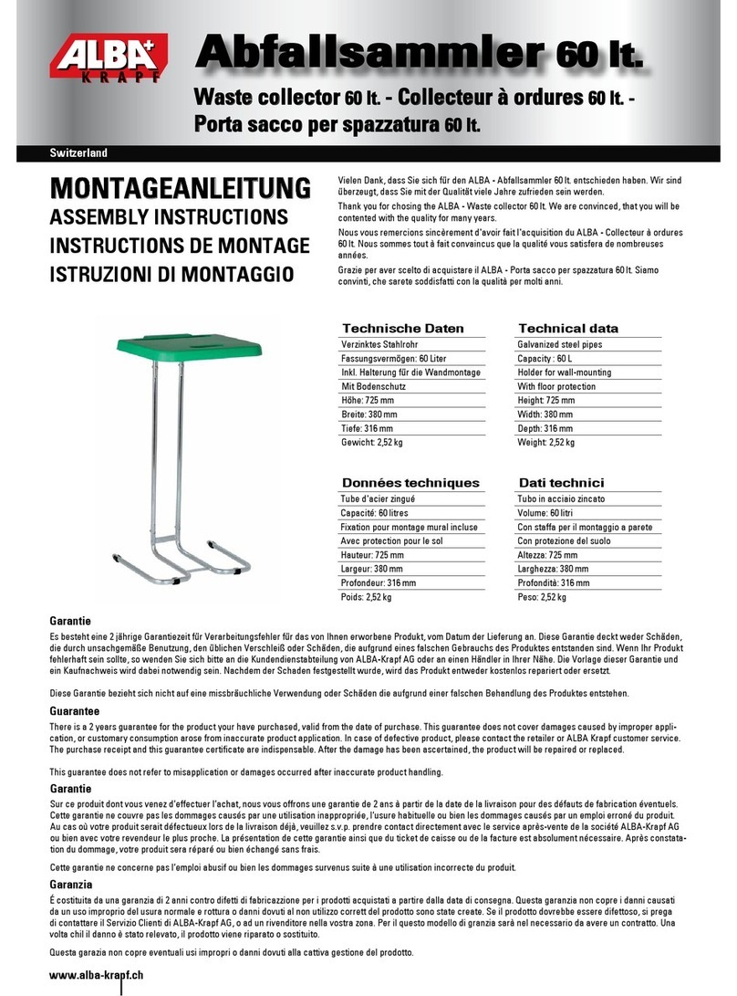 ALBA-KRAPF 11 523 Assembly instruction