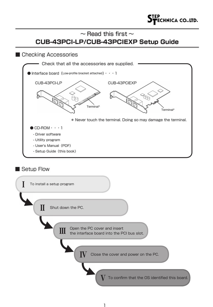 Step Technica CUB-43PCI-LP Setup guide