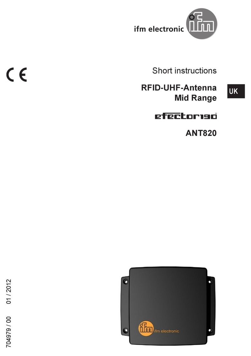 IFM Efector 190 ANT820 Short instructions IFM Efector 190 ANT820 Short instructions