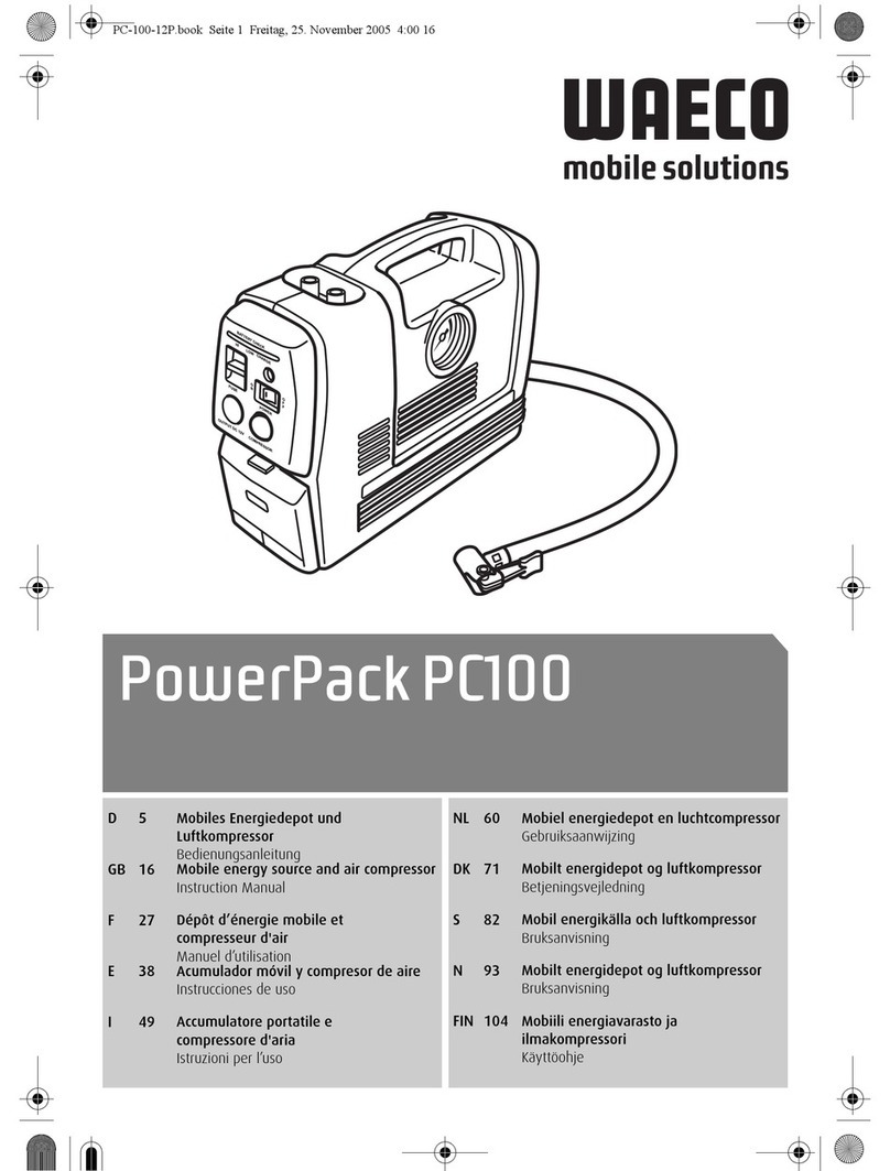 Waeco PowerPack PC100 instruction manual