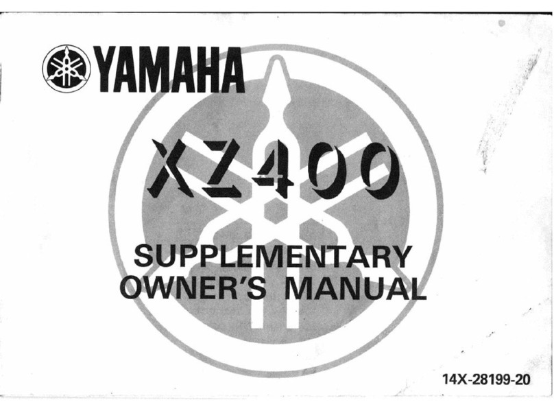 Yamaha XZ400 1985 User manual