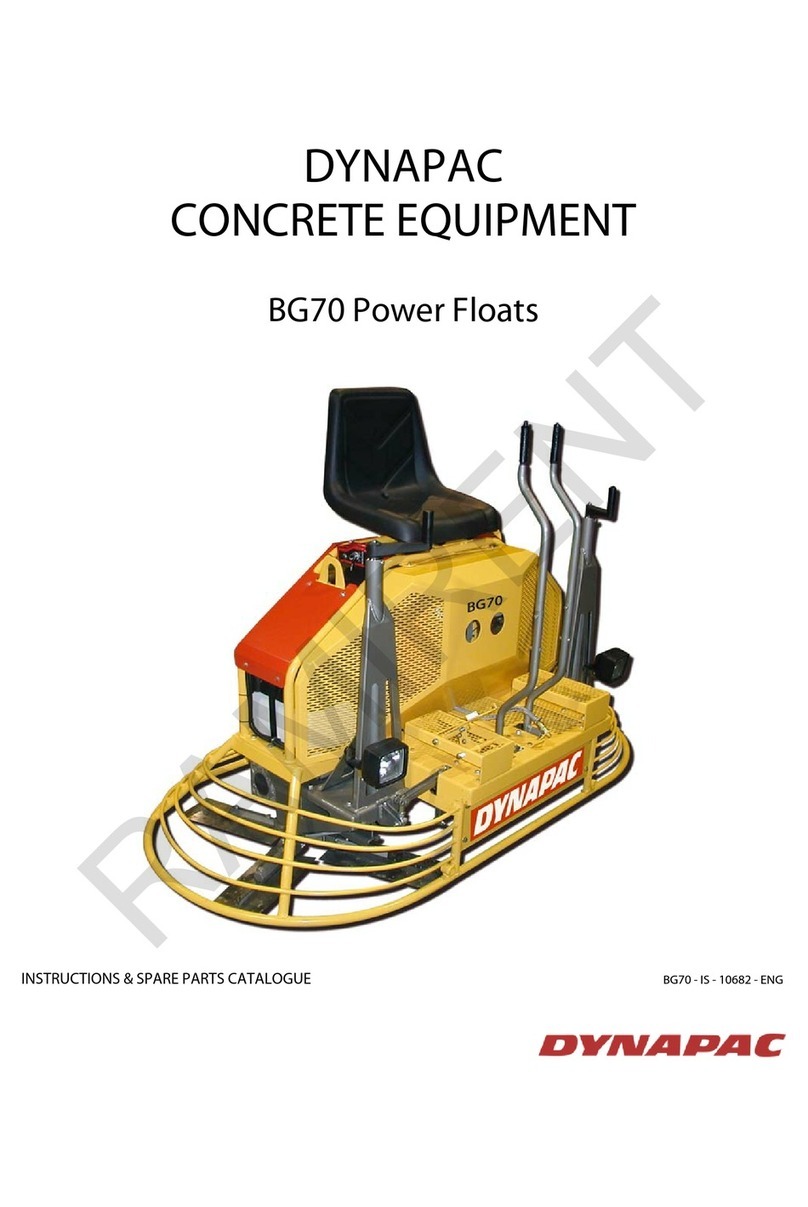 Dynapac BG70 Operating instructions and spare parts catalogue