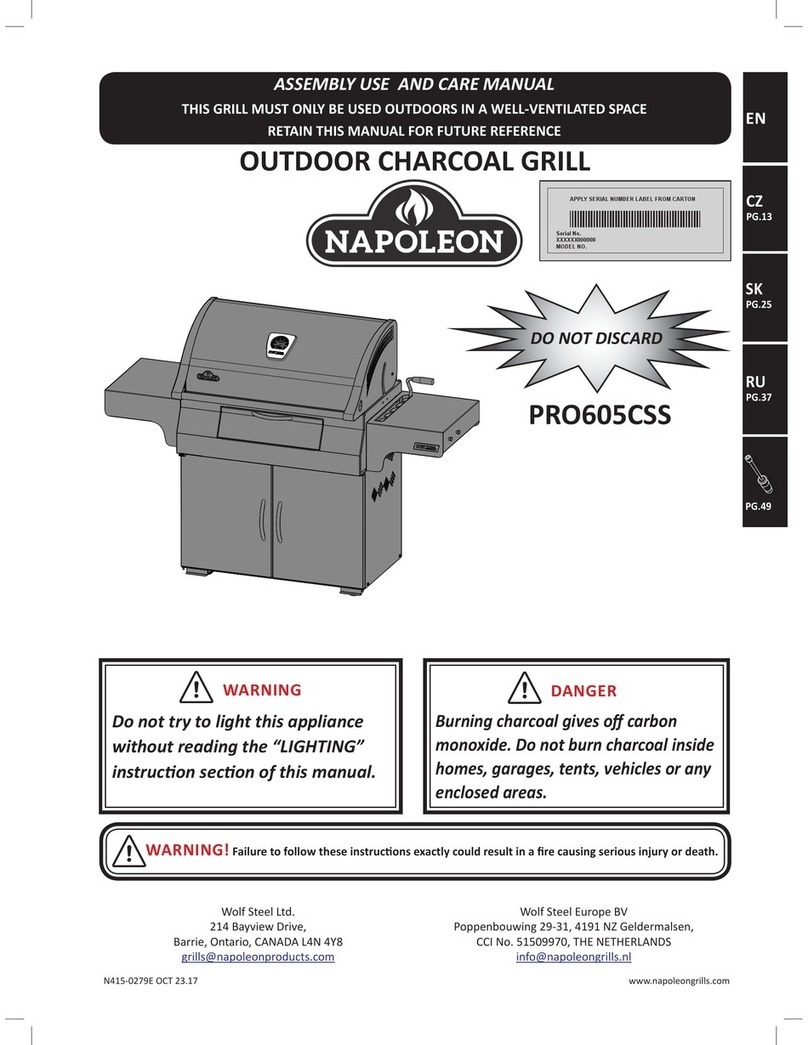 Napoleon PRO605CSS User manual