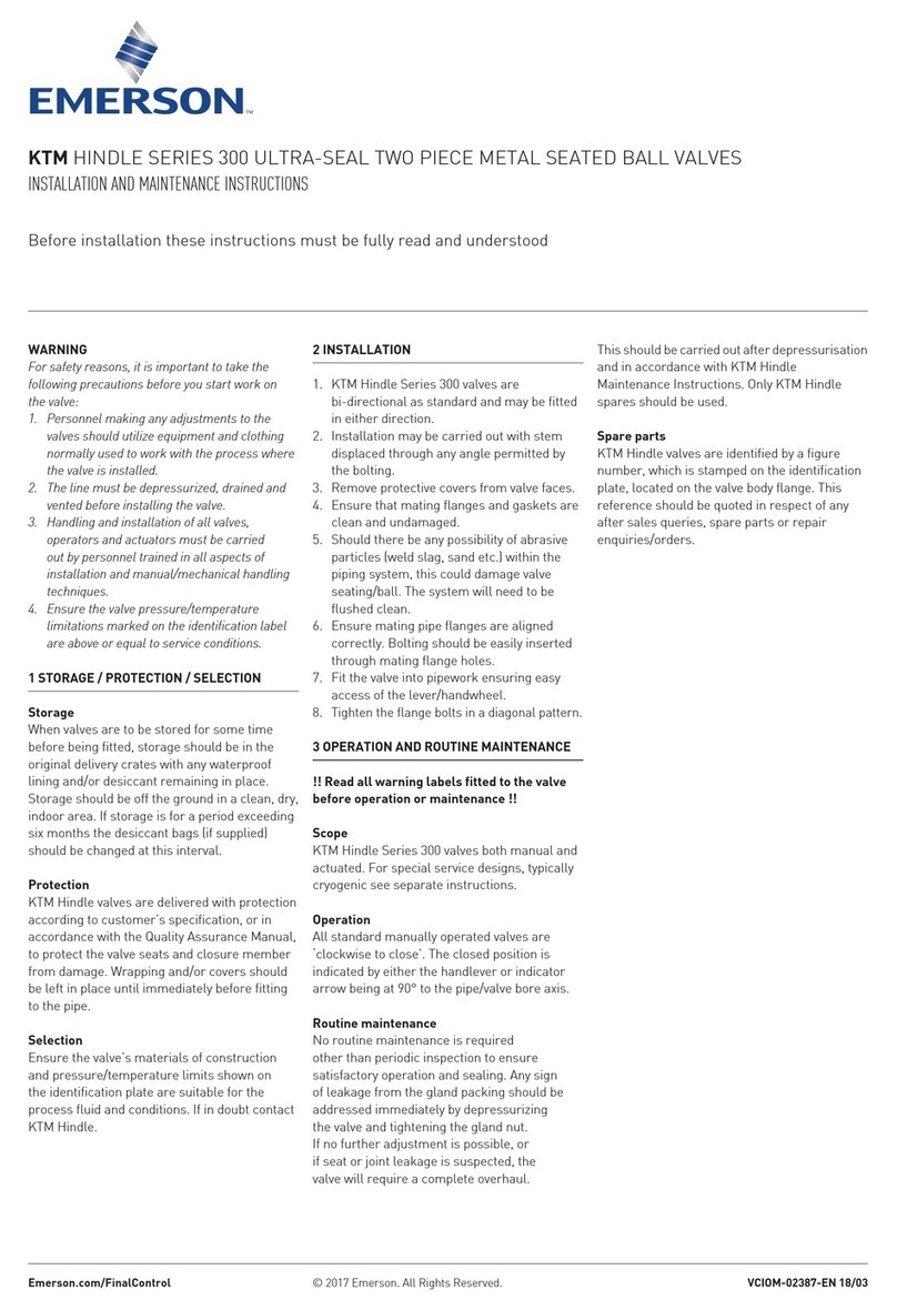 Emerson KTM Hindle 300 Series User manual