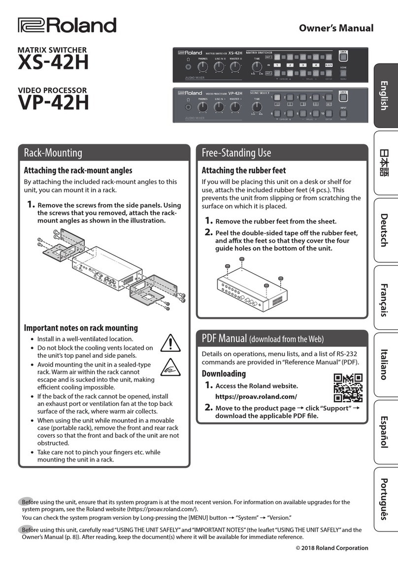 Roland VP-42H User manual