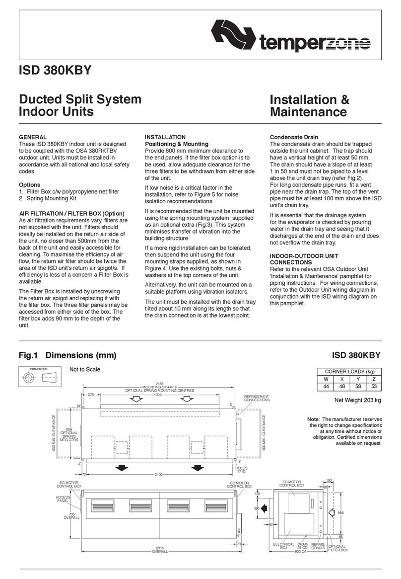 TemperZone ISD 380KBY Maintenance and service guide