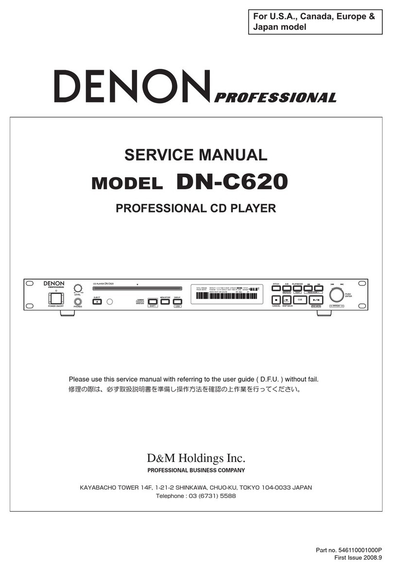 Denon Dn-c620 - Dnc620 Professional Broadcast Cd... User manual