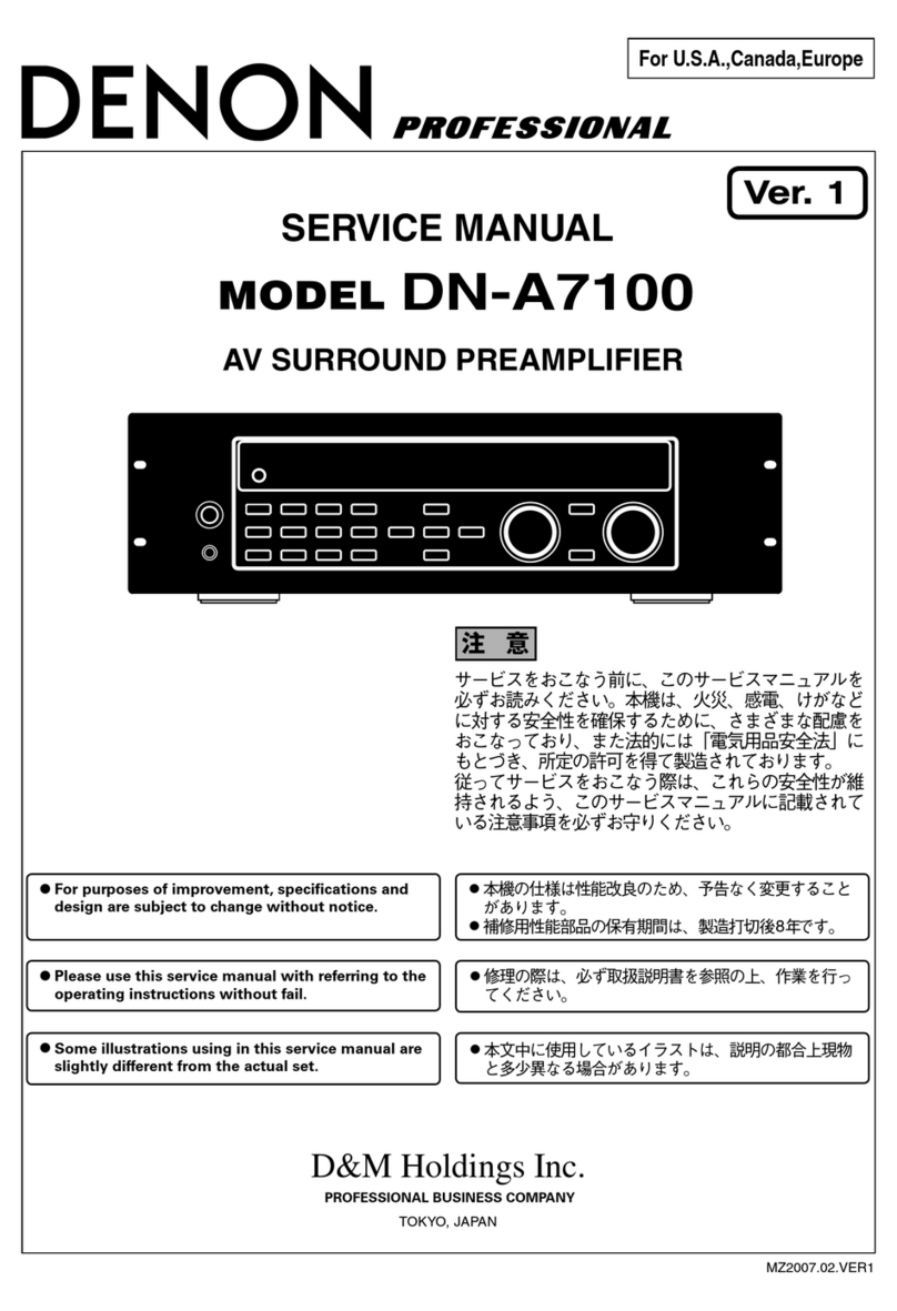 Denon DN-A7100 - AV Surround Preamplifier User manual Denon DN-A7100 - AV Surround Preamplifier User manual
