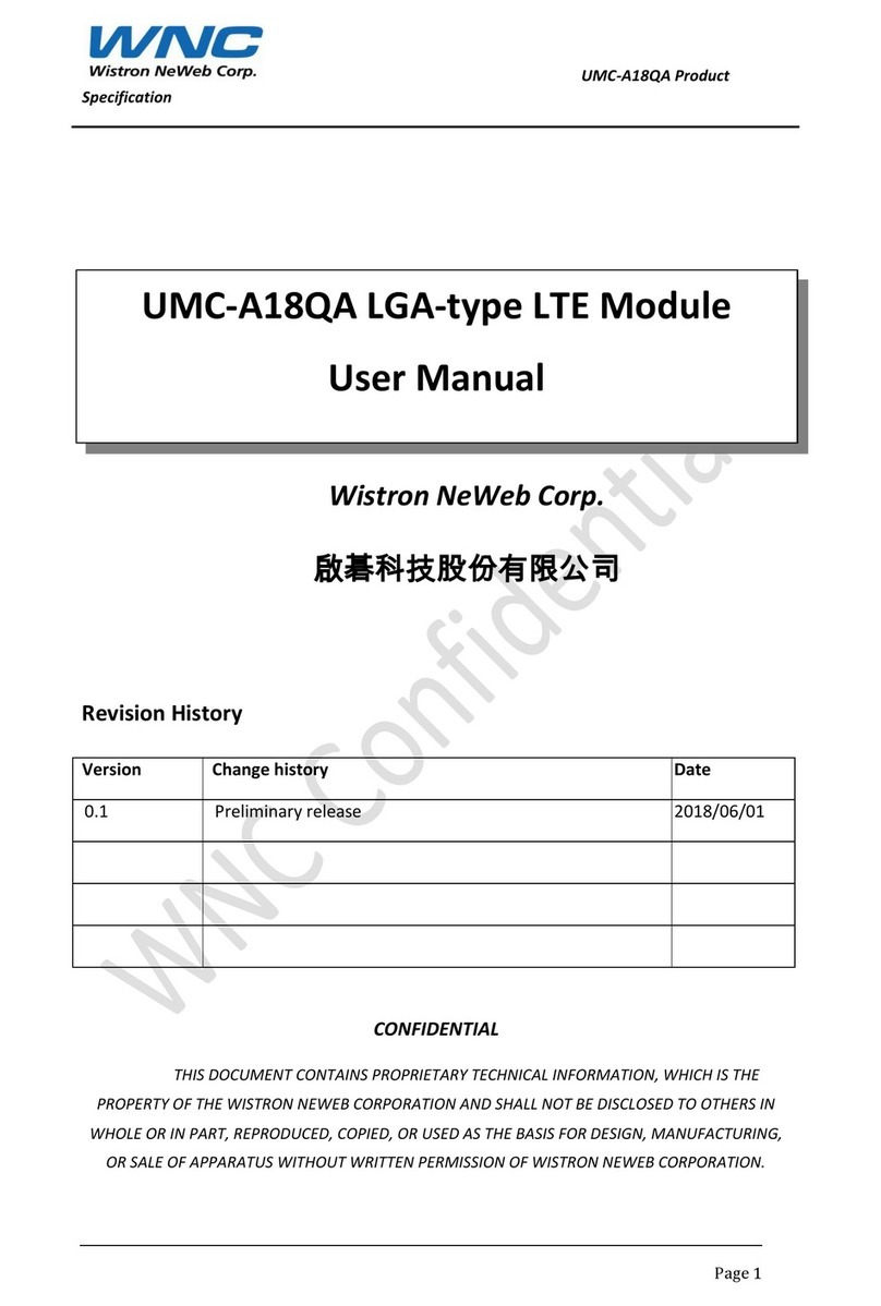 Wistron NeWeb UMC-A18QA User manual