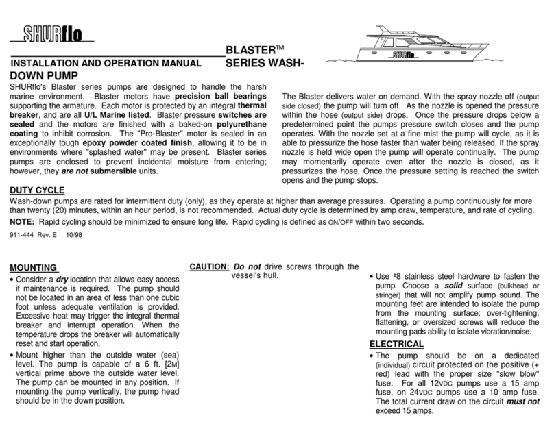 SHURflo Blaster Series Installation and operation manual
