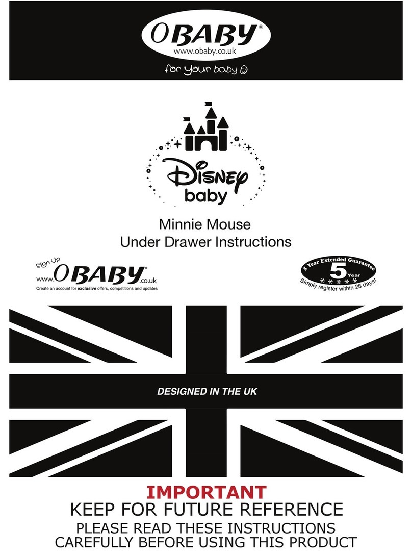 OBaby Disney Baby Minnie Mouse Under Drawer instruction manual