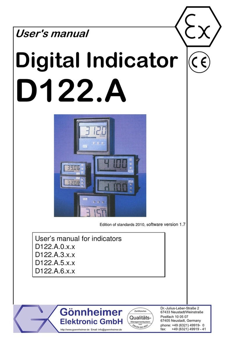 Gonnheimer Elektronic D122.A Series user manual Gonnheimer Elektronic D122.A Series user manual