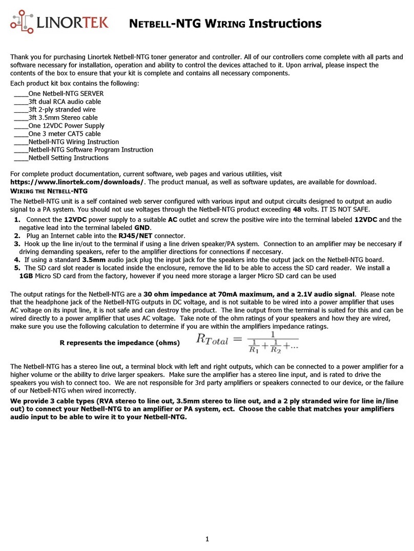 Linortek Netbell-NTG Wiring instructions