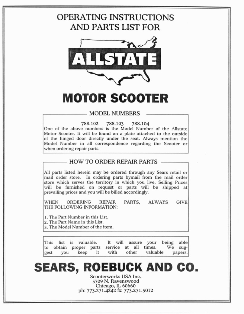 Allstate 788.102 Operating instructions and parts list