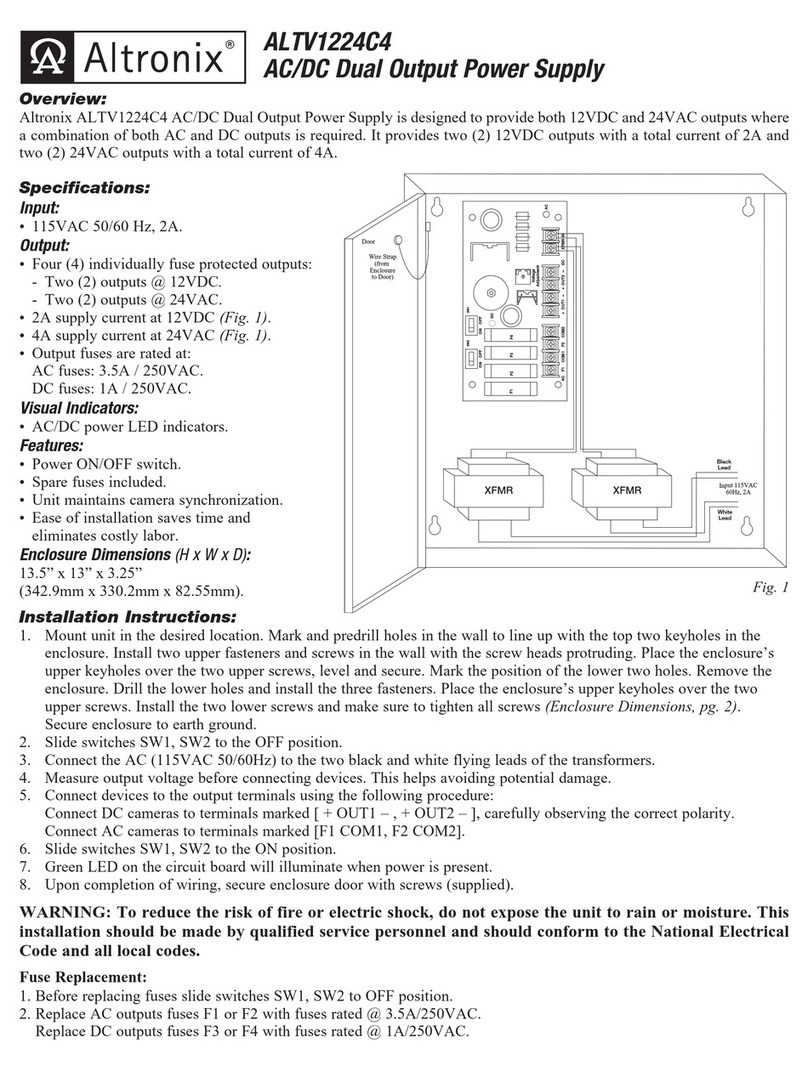 Altronix ALTV1224C4 User manual