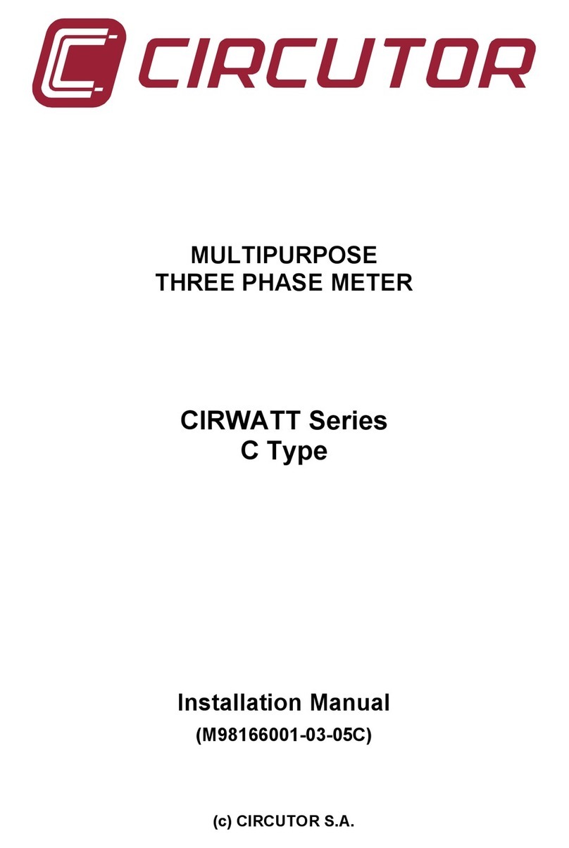 Circutor CIRWATT Series installation manual