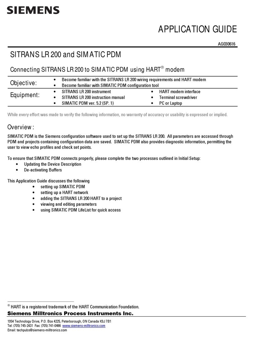 Siemens Sitrans LR200 User guide