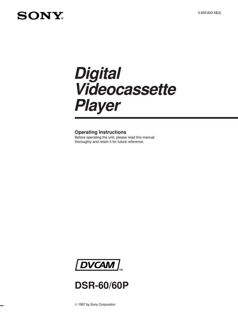 Sony DVCAM DSR-60P User manual Sony DVCAM DSR-60P User manual