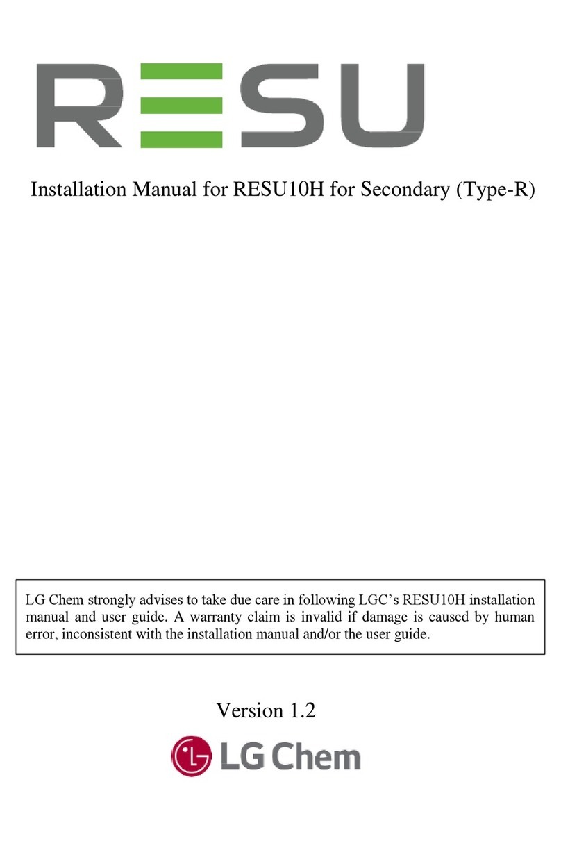 LG Chem RESU10H Series installation manual