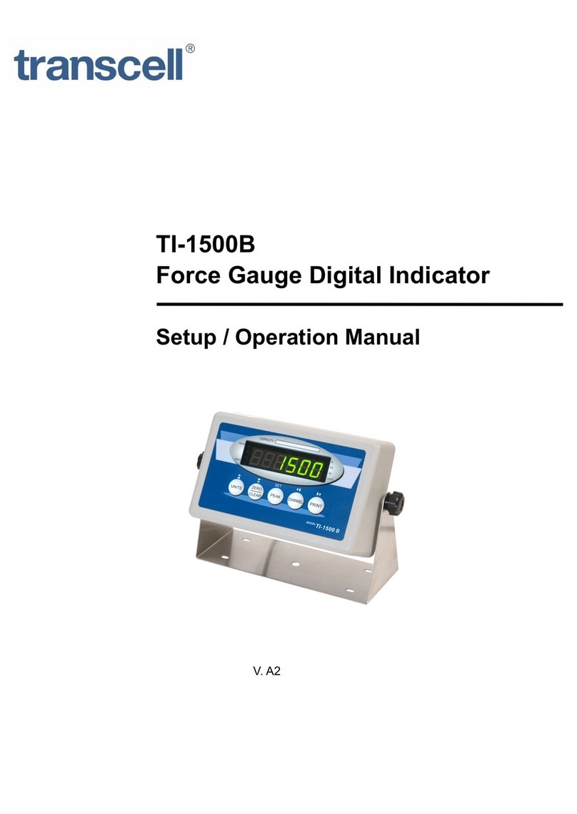 Transcell Technology TI-1500B Setup & operation manual Transcell Technology TI-1500B Setup & operation manual