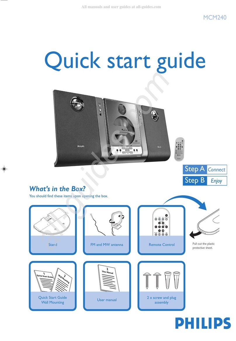 Philips MCM240 quick start guide