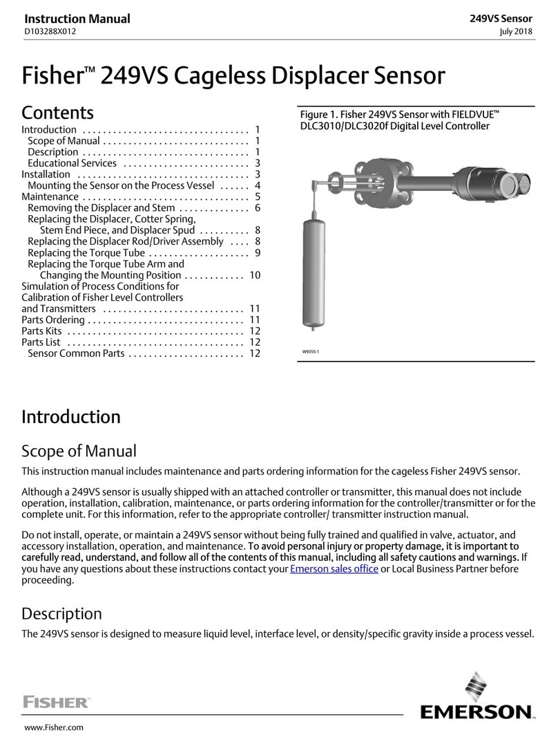 Emerson Fisher 249VS User manual