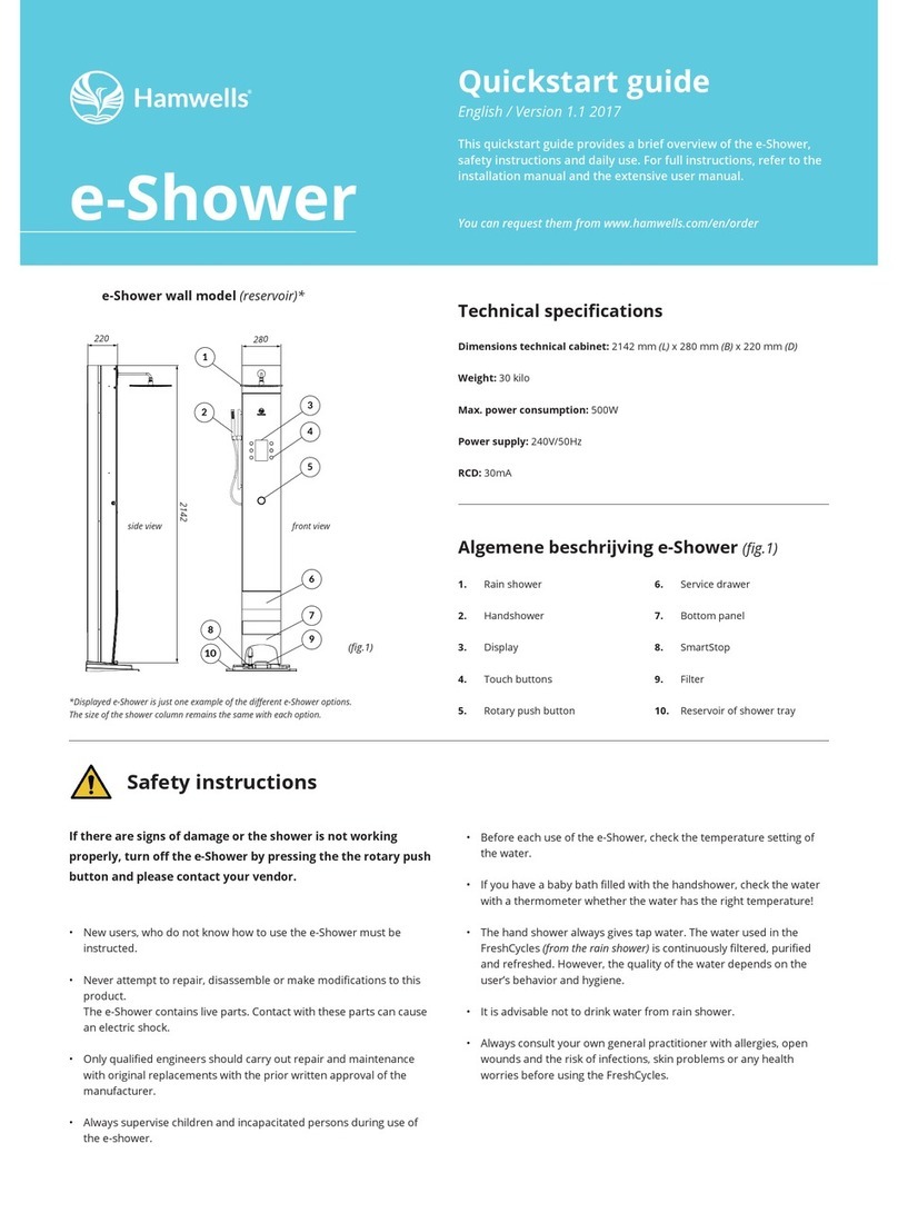 Hamwells e-Shower quick start guide