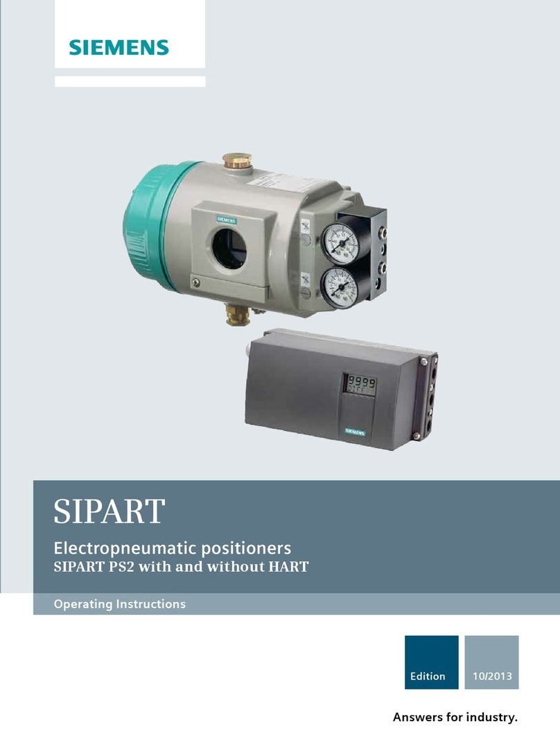 Siemens SIPART Series User manual