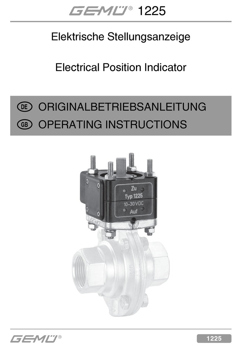 Gemu 1225 operating instructions