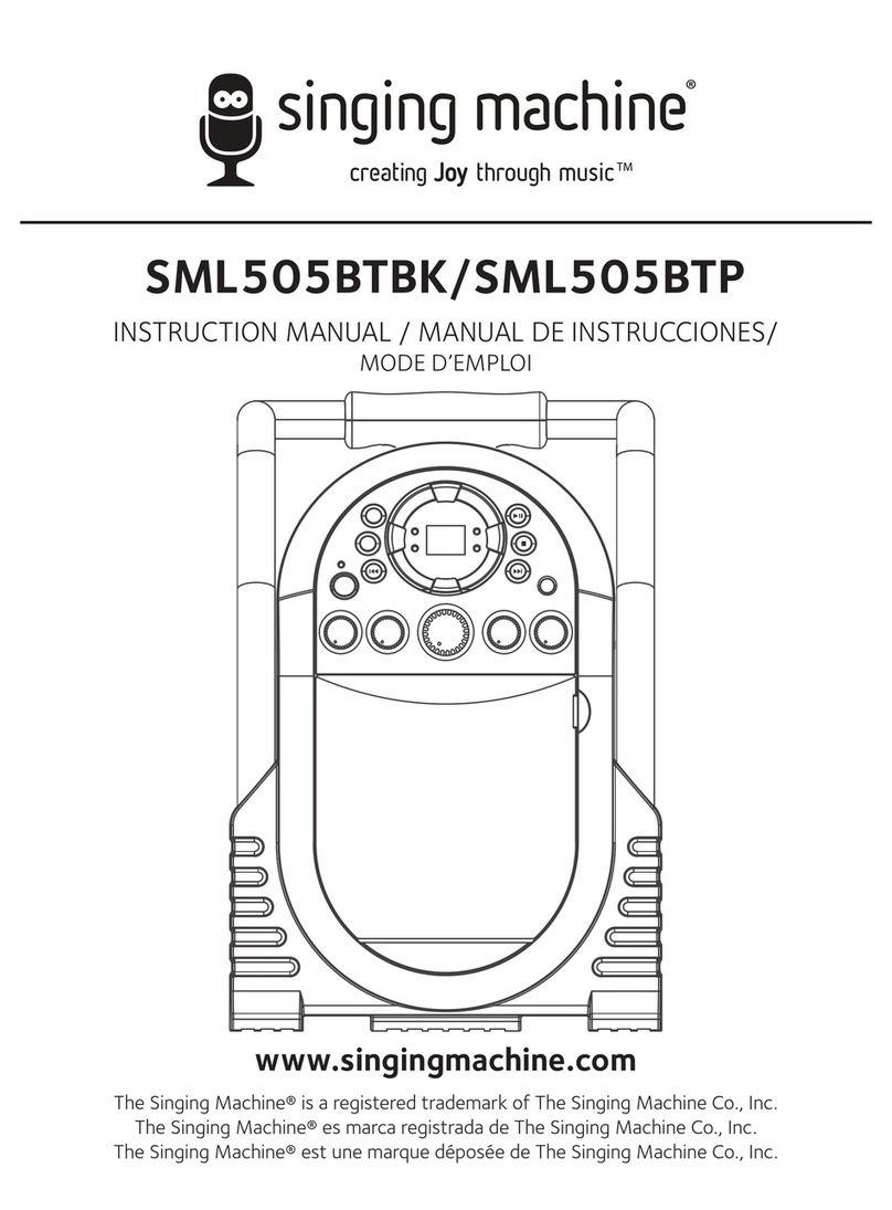 The Singing Machine SML505BTBK instruction manual