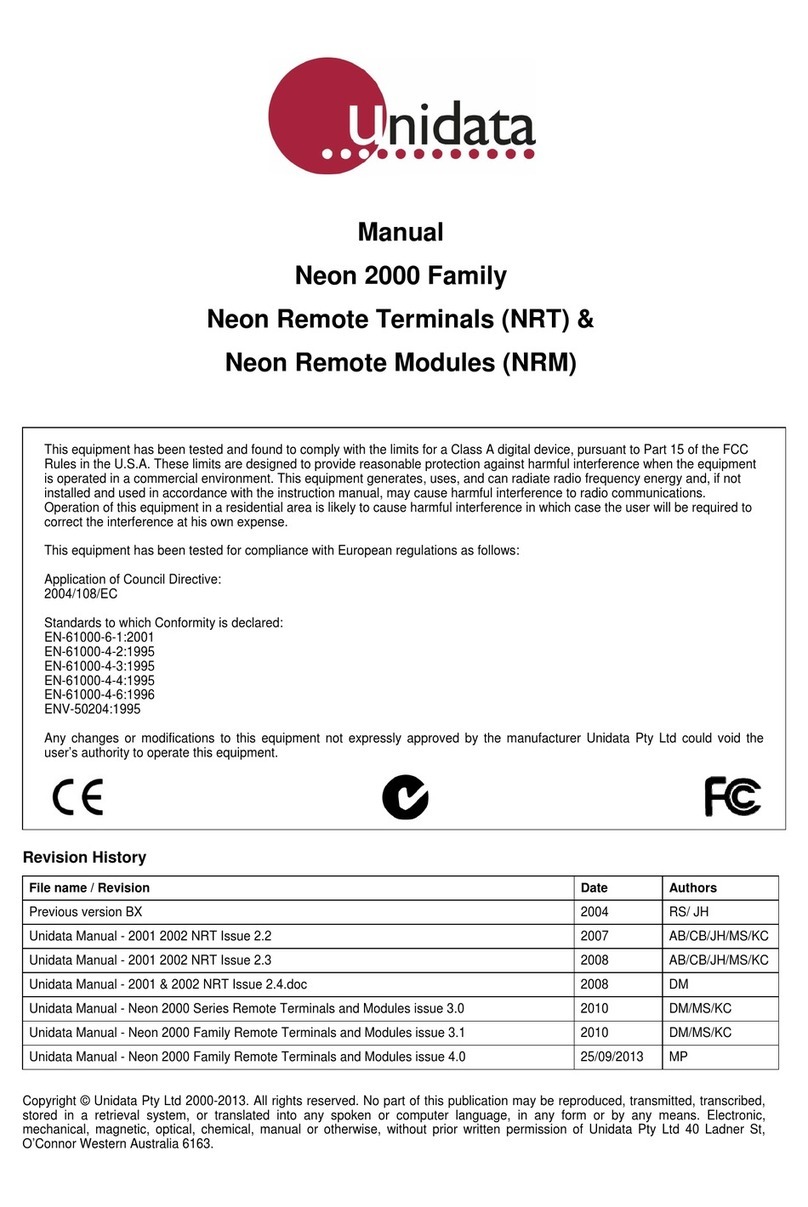 UniData Communication Systems Neon 2000 Series User manual