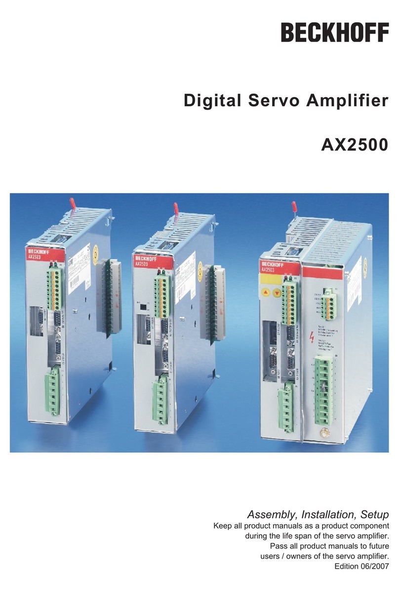 Beckhoff AX2500 Series Assembly & installation
