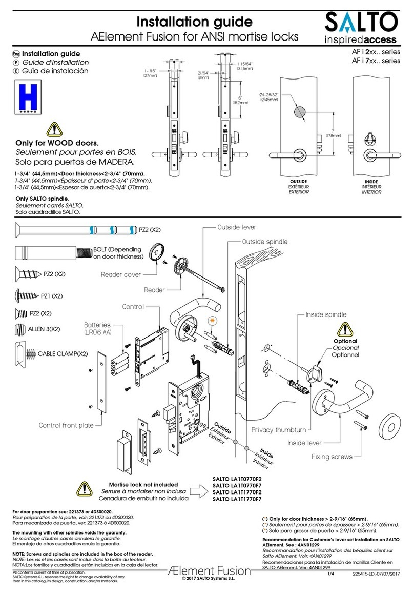 Salto AF i 2 Series installation guide