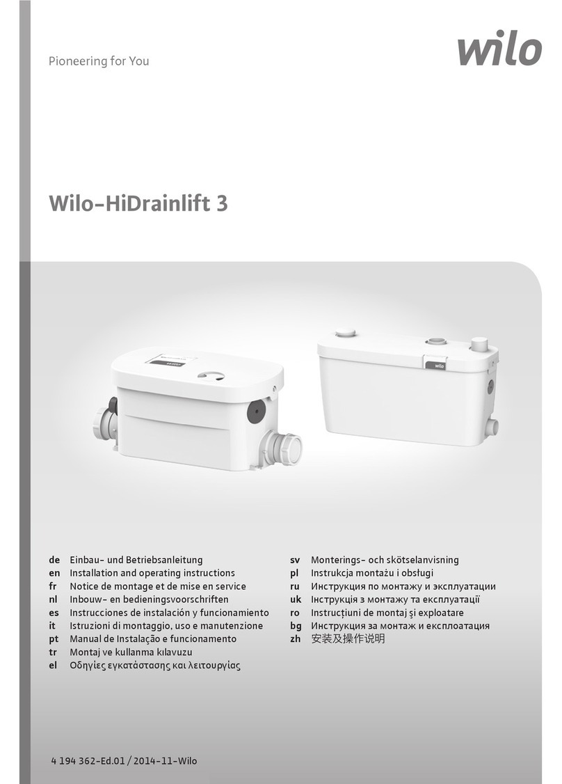 Wilo HiDrainlift 3 Series User manual