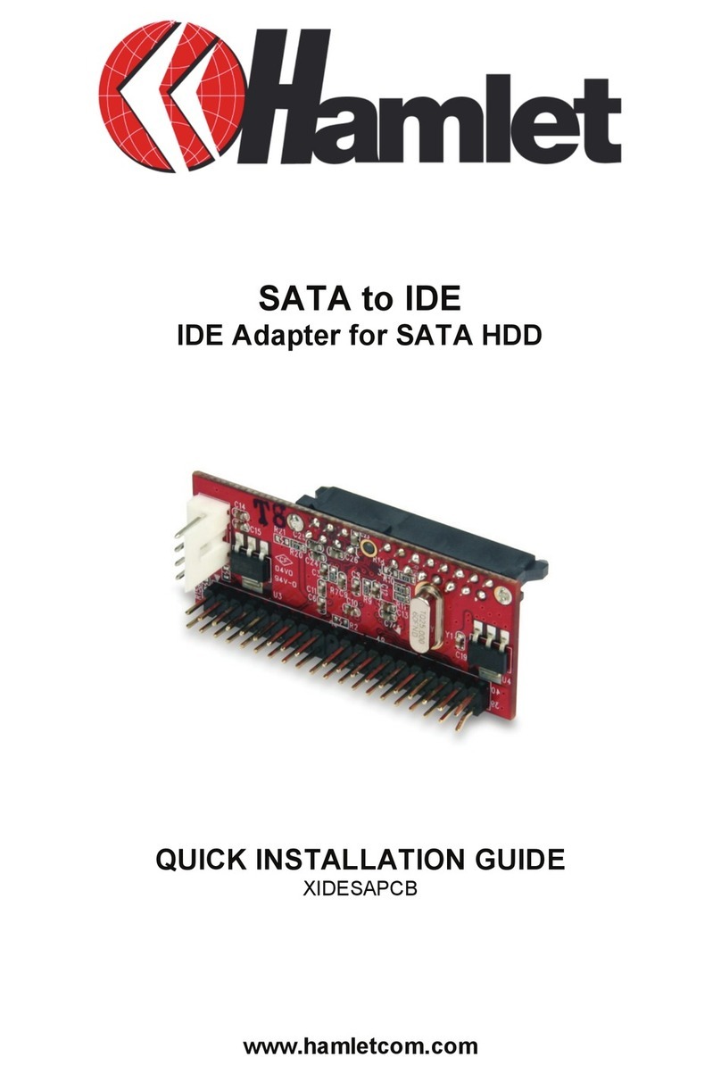 Hamlet XIDESAPCB Quick installation guide