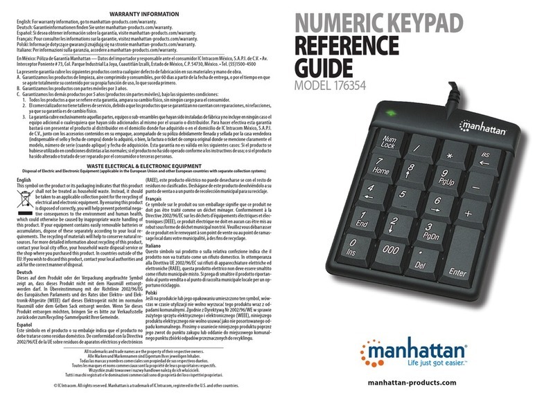 Manhattan 176354 reference guide