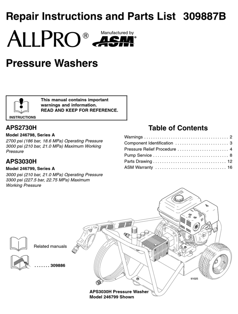 Allpro APS2730H Repair Instructions and Parts List