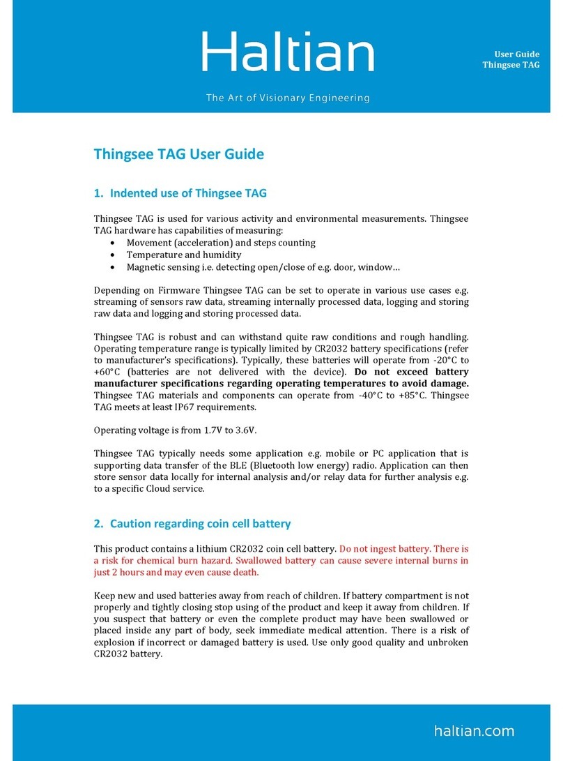 Haltian Thingsee TAG User manual