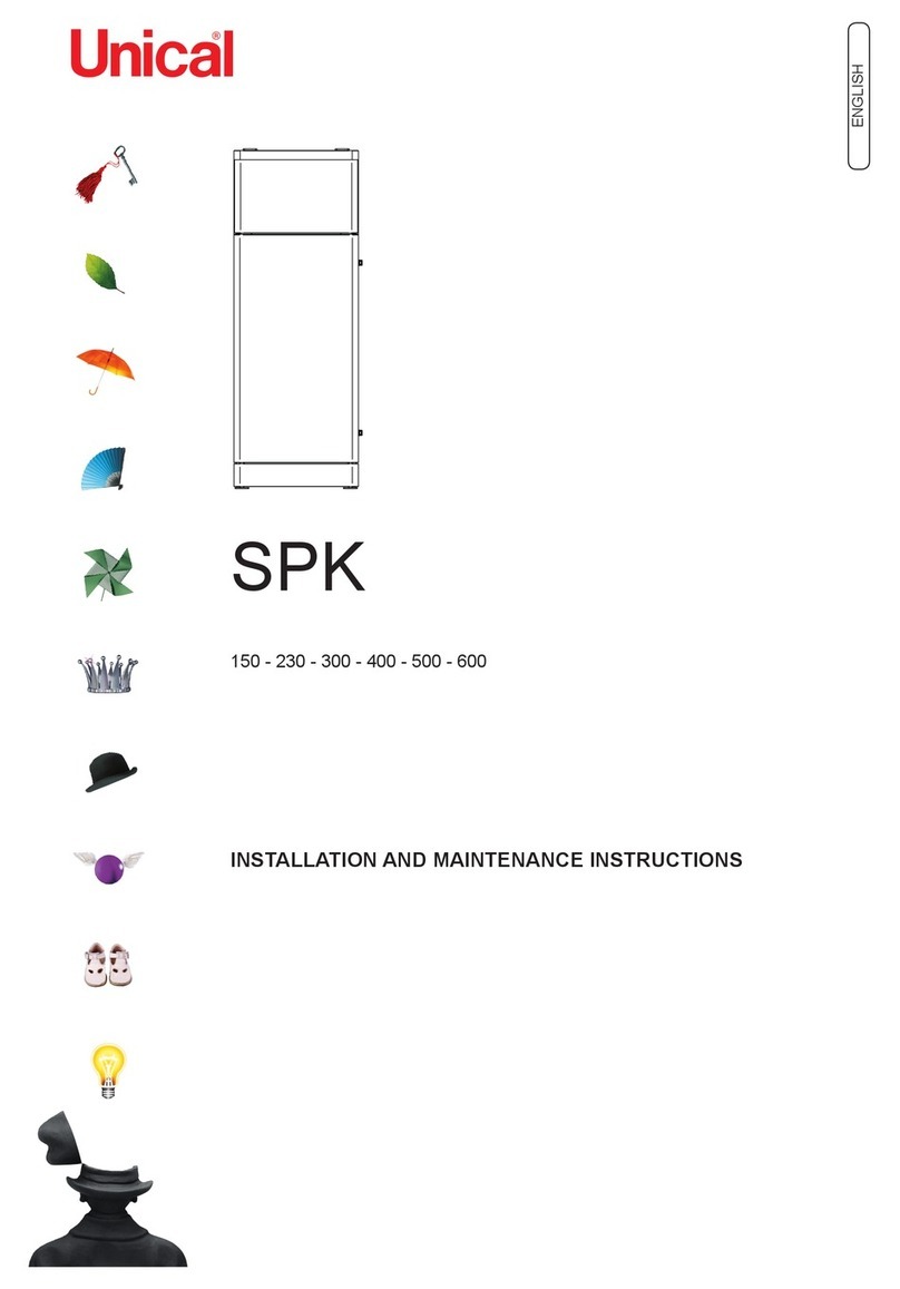 Unical SPK 150 Installation and maintenance instructions Unical SPK 150 Installation and maintenance instructions
