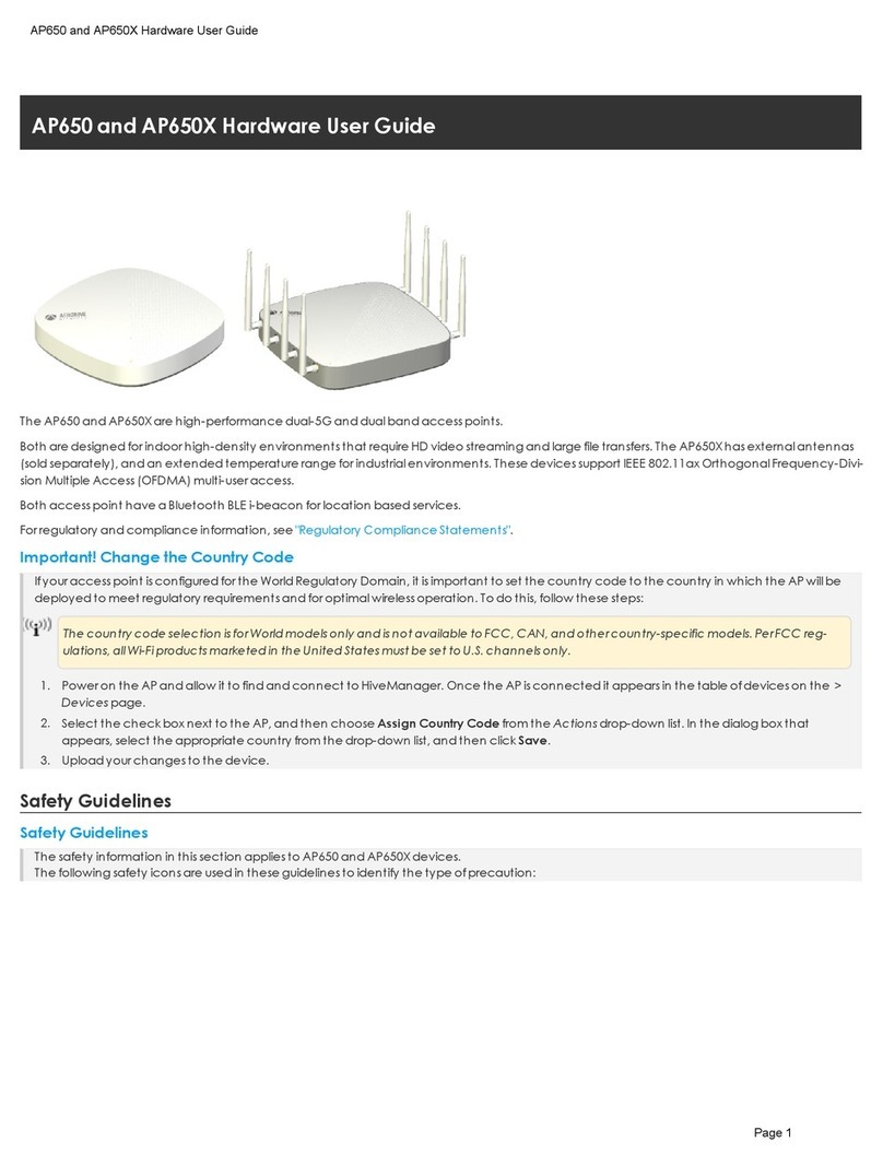 Aerohive Networks AP650 Hardware user's guide