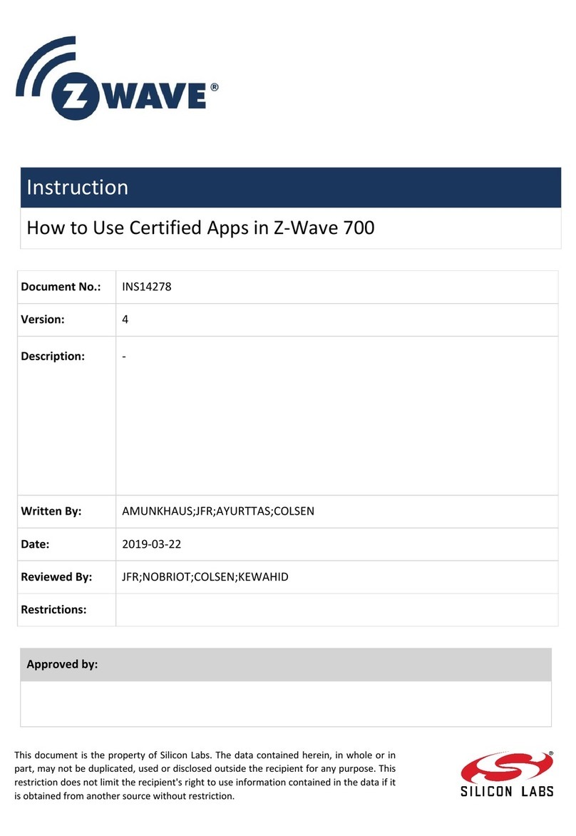 Silicon Laboratories Z-Wave 700 Operating instructions