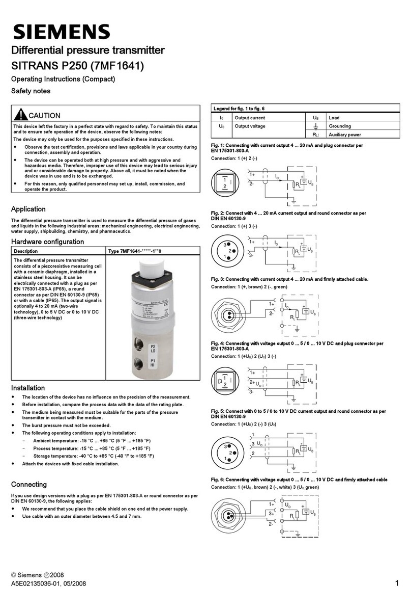 Siemens SITRANS P250 User manual