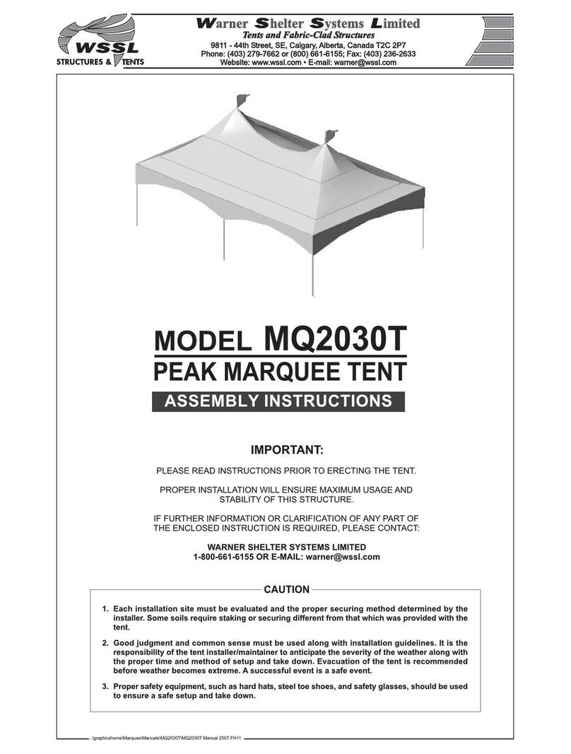 Warner Shelter Systems Limited MQ2030T Assembly instructions