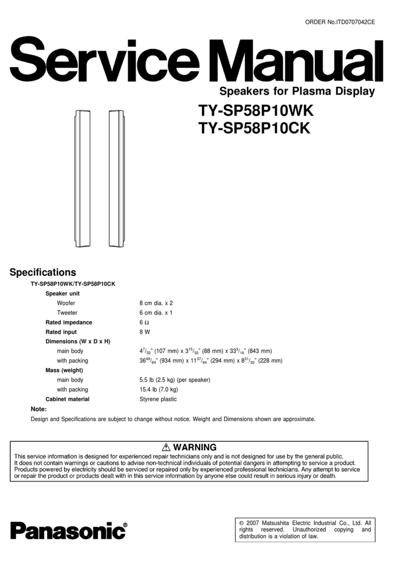 Panasonic TY-SP58P10WK User manual Panasonic TY-SP58P10WK User manual