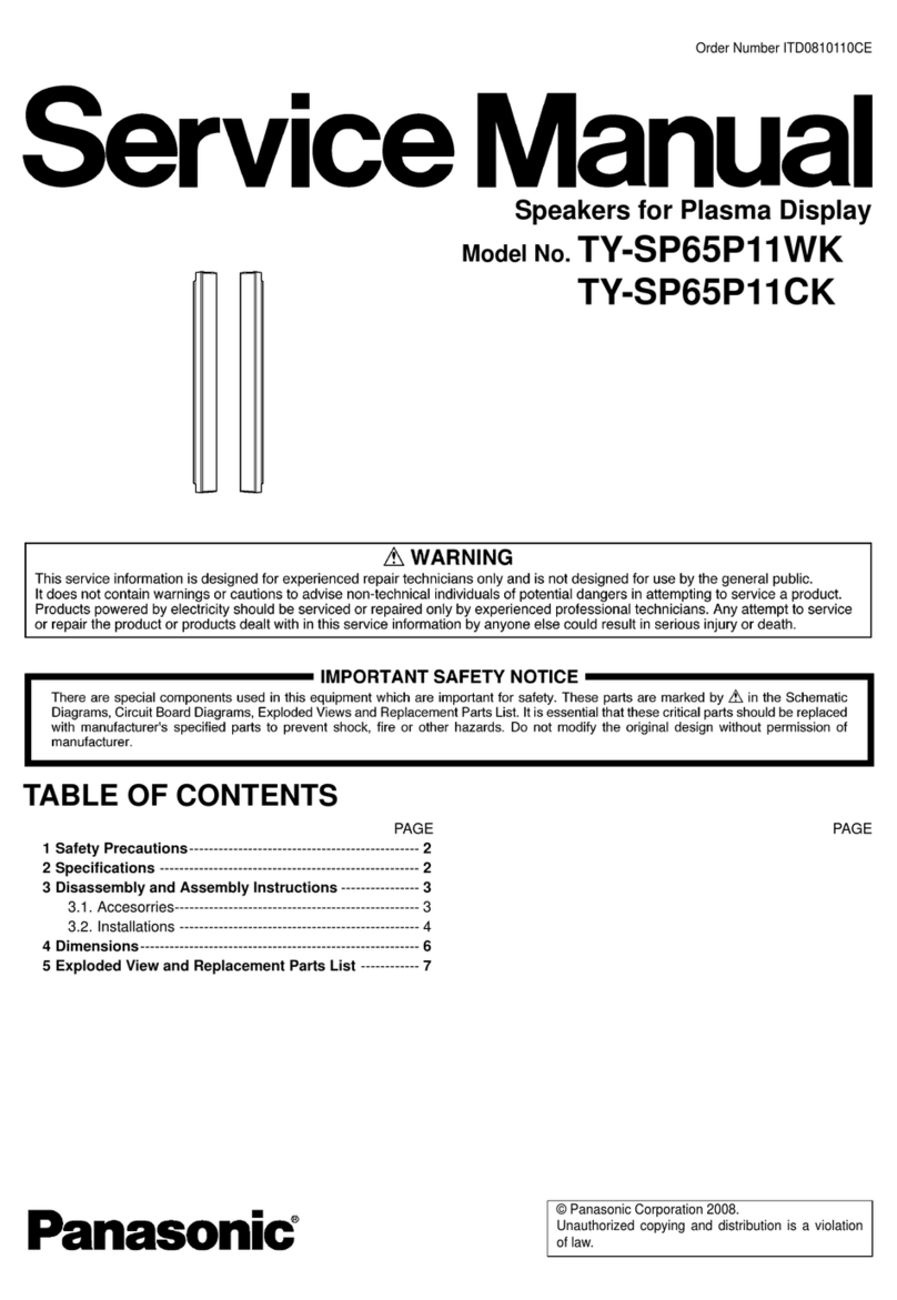 Panasonic TY-SP65P11WK Service manual