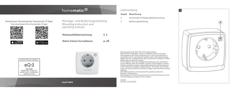 Homematic IP HmIP-PMFS Mounting instruction and operating manual