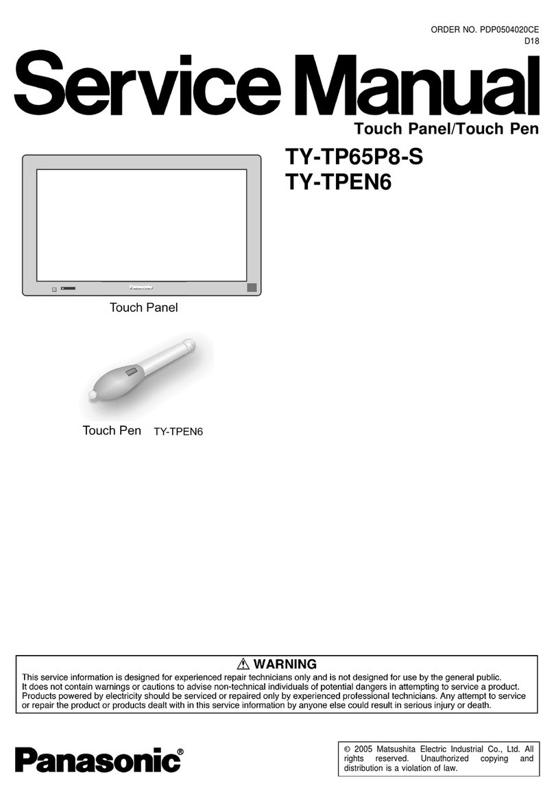Panasonic TY-TP65P8-S - Touch-screen - Wired Service manual