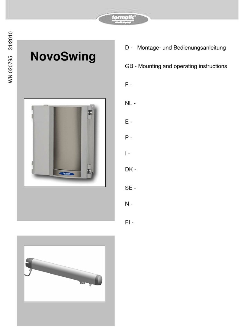 Tormatic NovoSwing Service manual