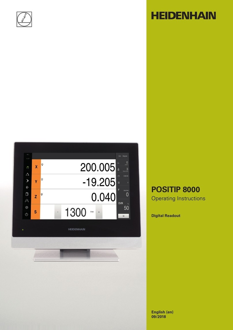 HEIDENHAIN POSITIP 8000 operating instructions HEIDENHAIN POSITIP 8000 operating instructions